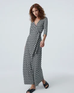 Abigail Silk Jersey Maxi Wrap Dress