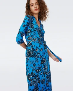Abigail Silk Jersey Maxi Wrap Dress