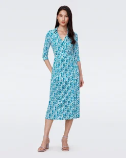Abigail Silk Jersey Midi Wrap Dress