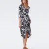 Abigail Silk Jersey Midi Wrap Dress