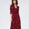 Abigail Silk Jersey Midi Wrap Dress