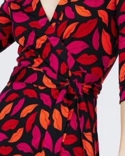 Abigail Silk Jersey Midi Wrap Dress