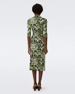Abigail Silk Jersey Midi Wrap Dress