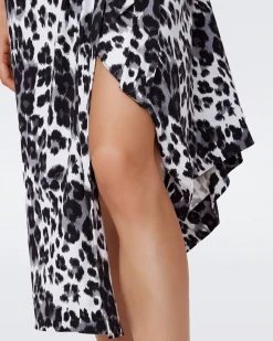 Abigail Silk Jersey Midi Wrap Dress