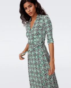 Abigail Silk Jersey Midi Wrap Dress