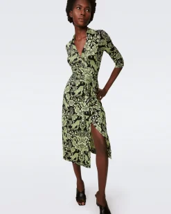 Abigail Silk Jersey Midi Wrap Dress