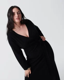 Astrid Wool-Cashmere Wrap Dress