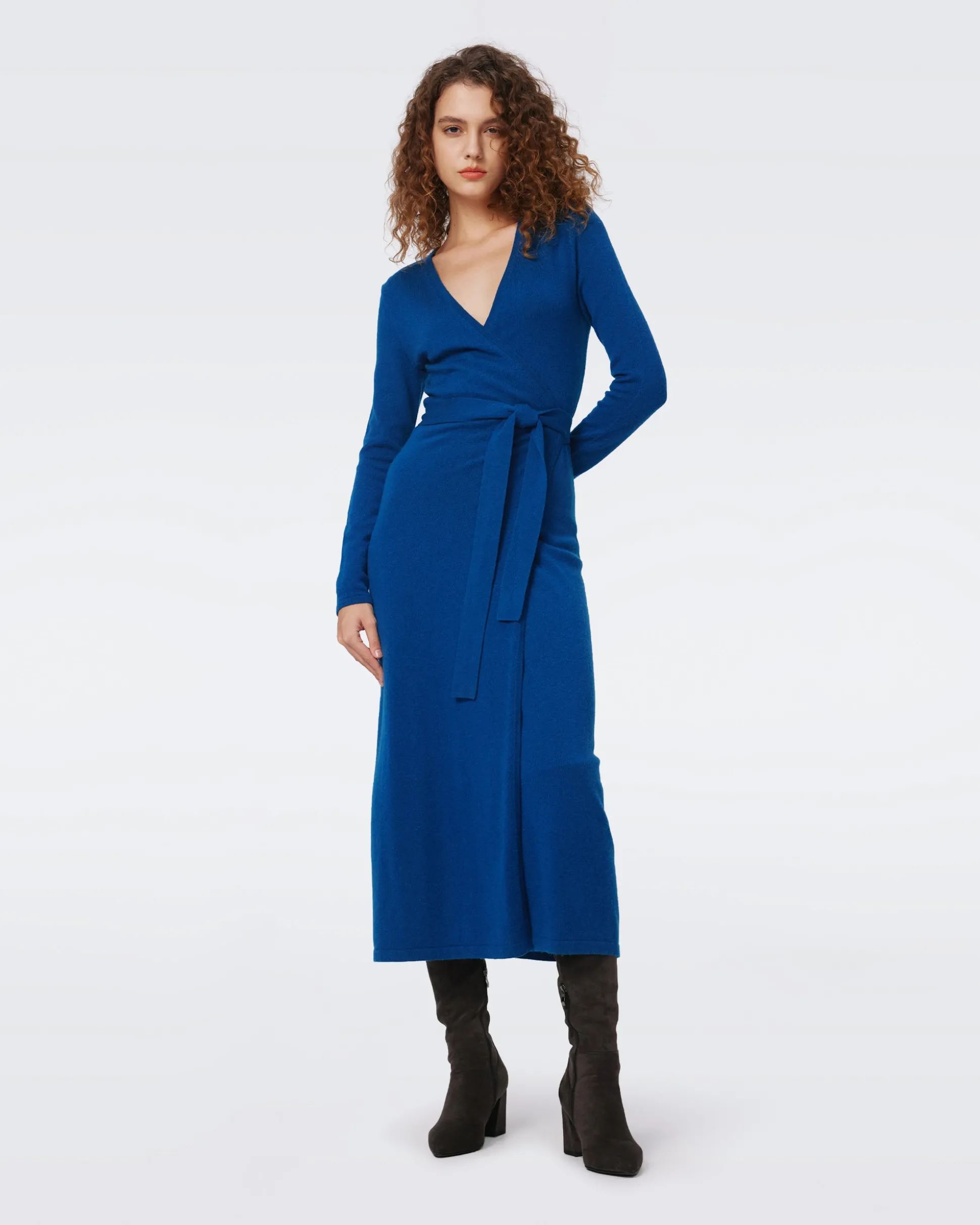 Astrid Wool-Cashmere Wrap Dress