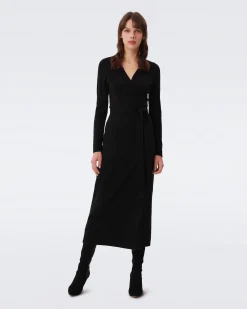 Astrid Wool-Cashmere Wrap Dress