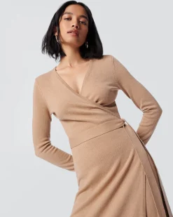 Astrid Wool-Cashmere Wrap Dress