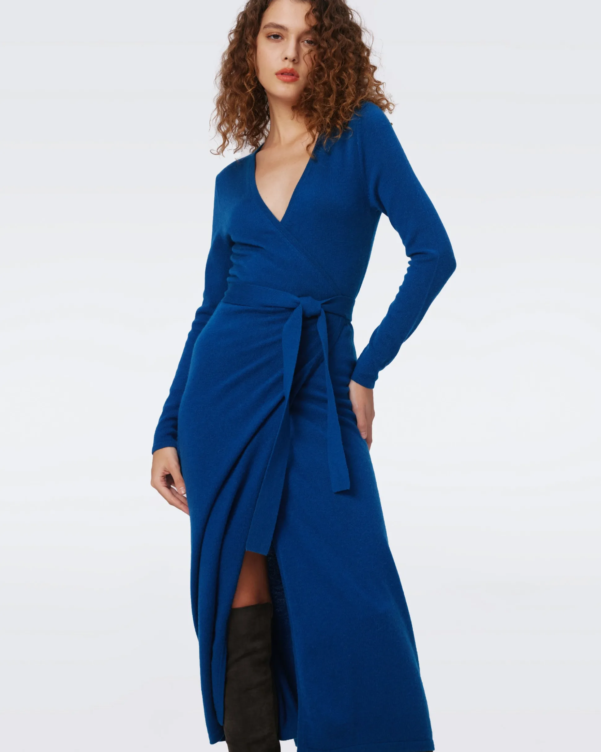 Astrid Wool-Cashmere Wrap Dress