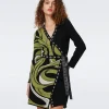Aubrey Knit Jacquard Wrap Dress