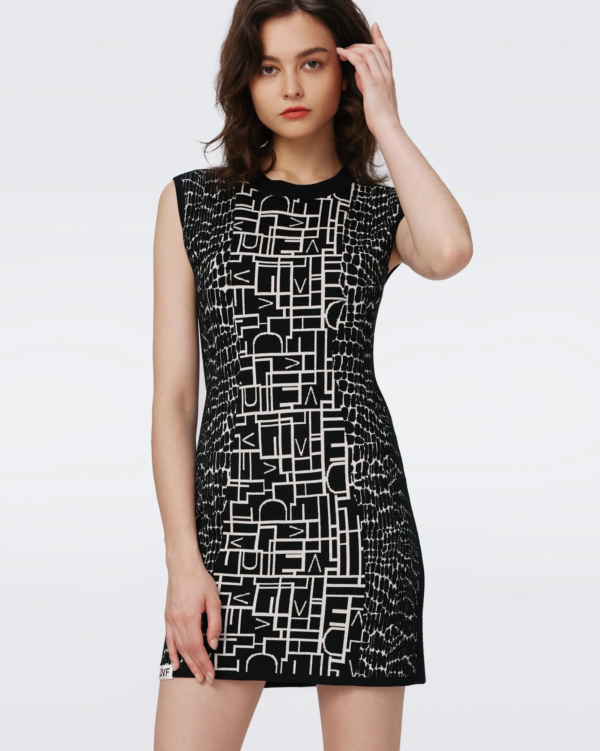 Aviva Knit Jacquard Reversible Dress
