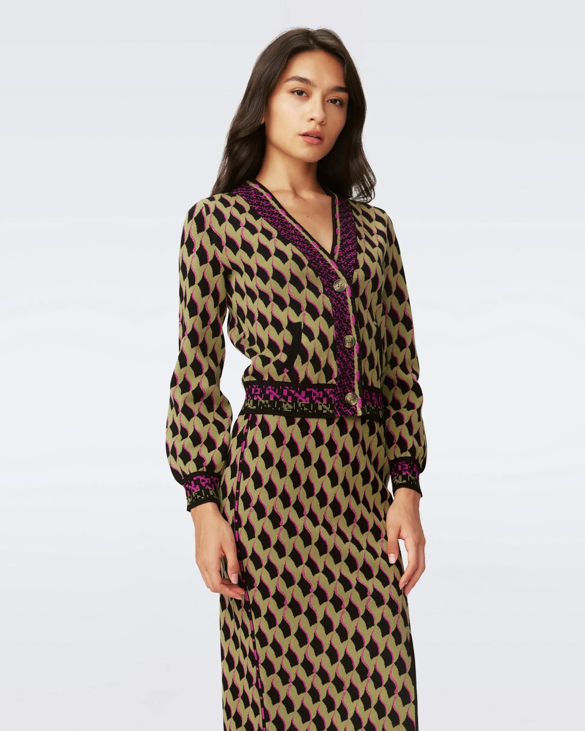 Bryant Knit Jacquard Cardigan