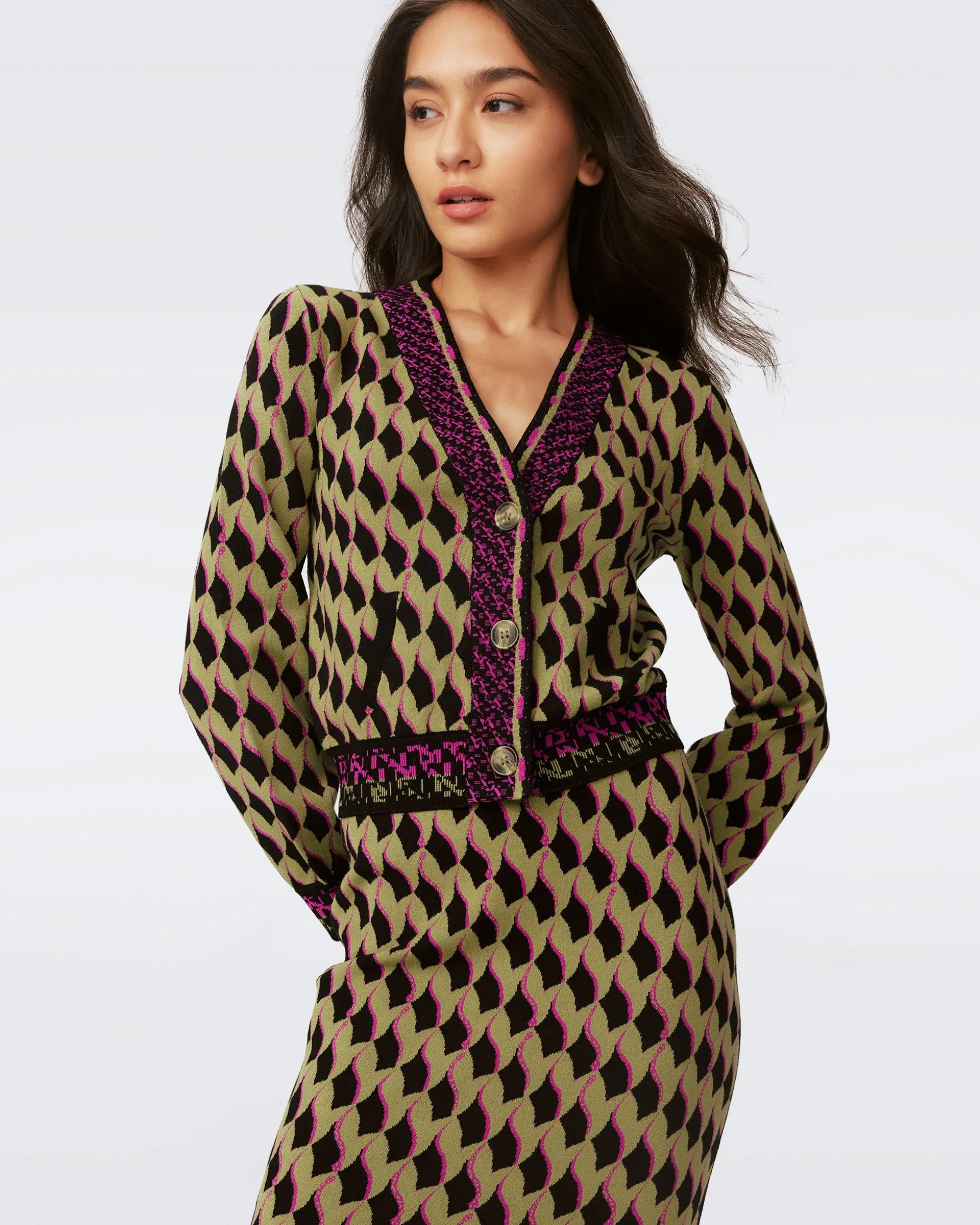 Bryant Knit Jacquard Cardigan