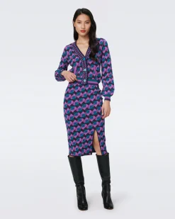 Gusta Knit Jacquard Skirt