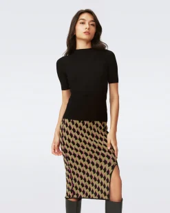 Gusta Knit Jacquard Skirt