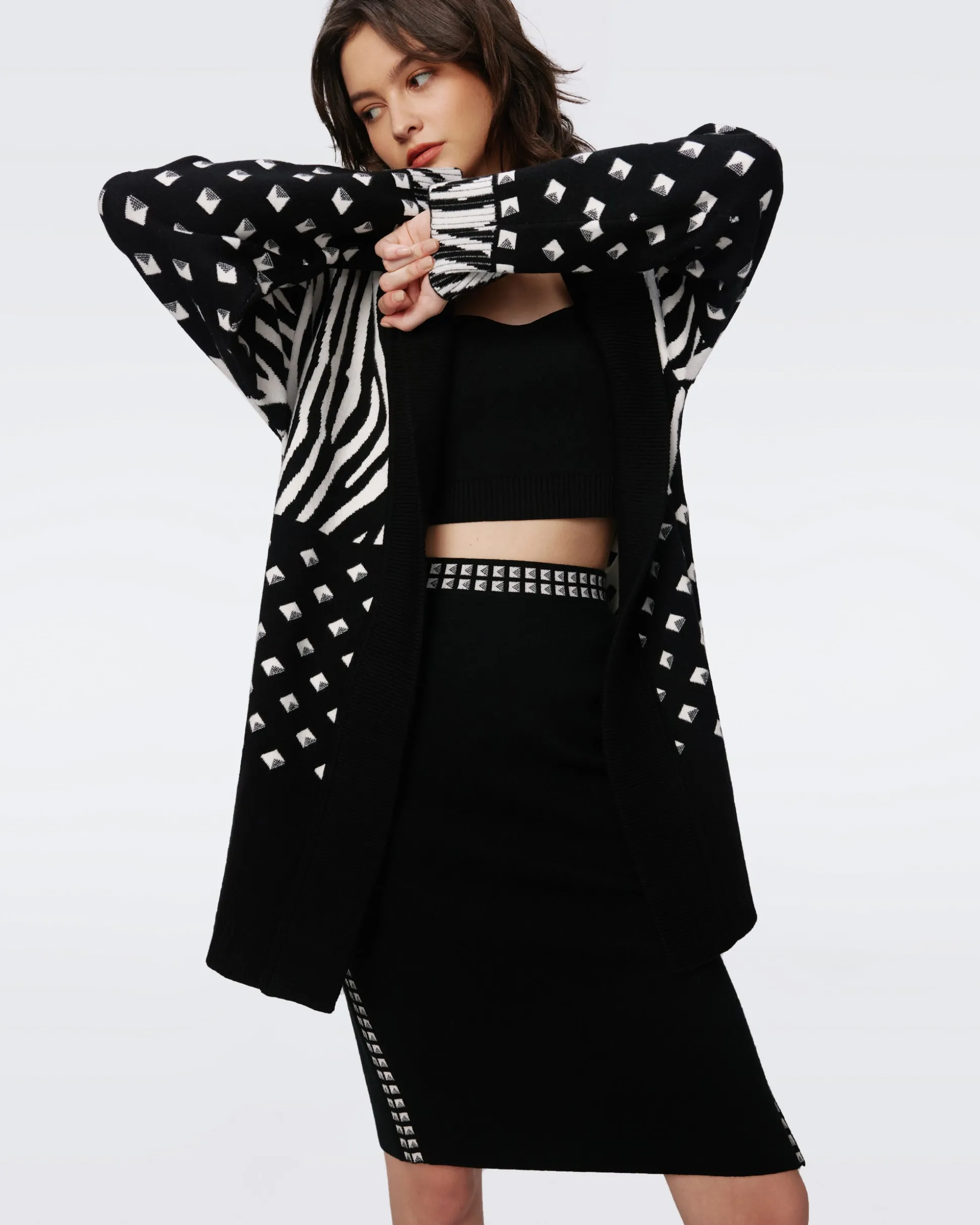 Lee Knit Jacquard Cardigan