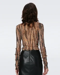 Remy Metallic Mesh Top