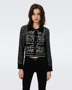 Riva Knit Jacquard Cardigan
