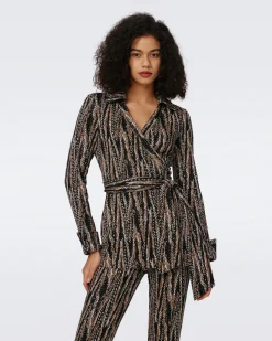 Sheree Jacquard Wrap Top